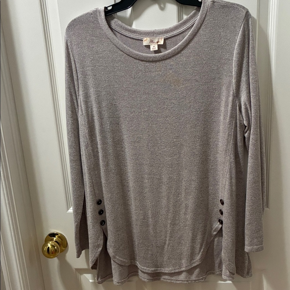 Misia Heather Taupe Gray Women's Blouse